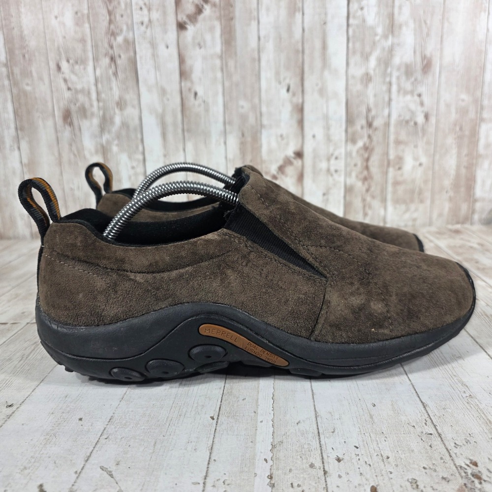 Merrell Jungle Moc Gunsmoke Brown Suede Slip On Shoes Mens 10 60787